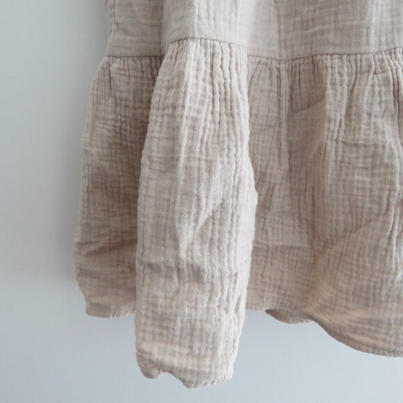 URBAN OUTFITTERS Gauzy 100% Cotton Tiered Tank Dress in Cream Coastal Boho XS - Picture 7 of 15